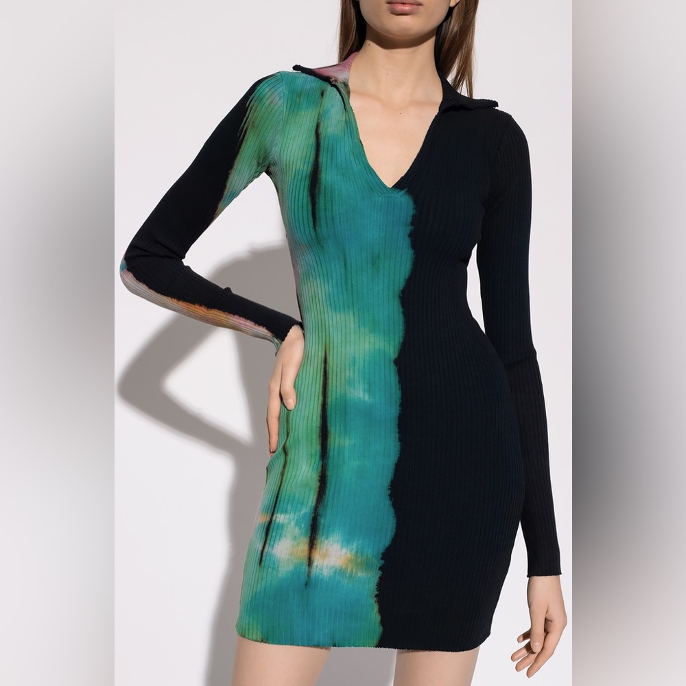 Cotton Citizen Green Multicolor Long Sleeve Dress